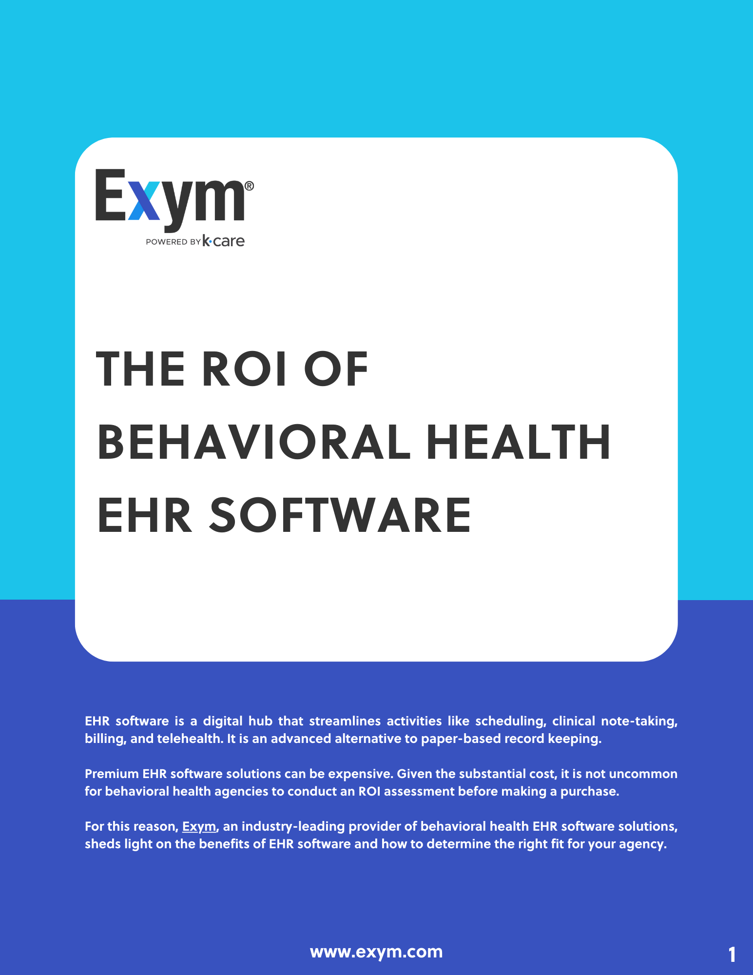 ROI of Behavioral Health EHR Software